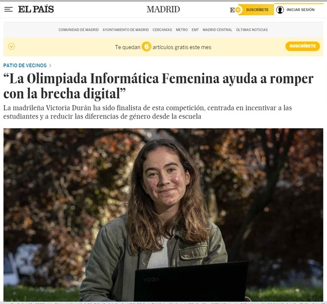 Schülerin Victoria Durán im 